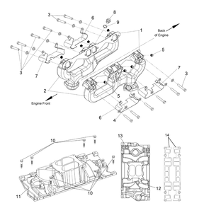Engine Group - Manifold Diagram and Parts List for 076071-0  Briggs and Stratton Generator